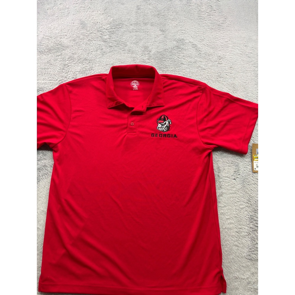 Rivalry Threads Georgia Bulldogs Red Performance Polo Shirt ‎ Men's M 38/40 NEW